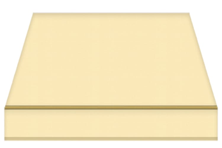 Tenda da Sole a Bracci Estensibili su Barra Quadra Tempotest Para', col. Avorio 93, Largh. 3,9m x Sporgenza 2.60m con Arganello Destro