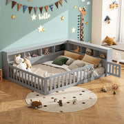 Letto da giorno 140x200 cm con vani portaoggetti; prese USB; truciolare e MDF; grigio