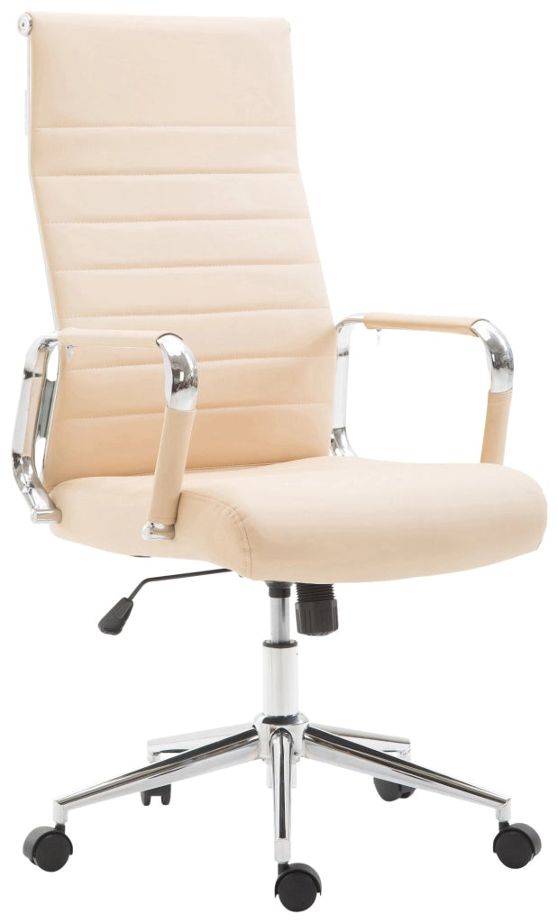 Sedia ufficio Kolumbus in similpelle crema