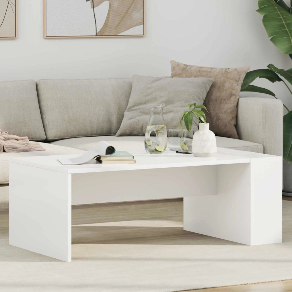 Tavolino da salotto Bianco 95 x 50 x 34 cm Legno multistrato 8000164