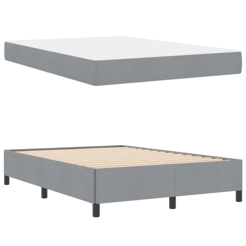 Letto a molle Grigio chiaro 140 x 200 cm Tessuto 3398864