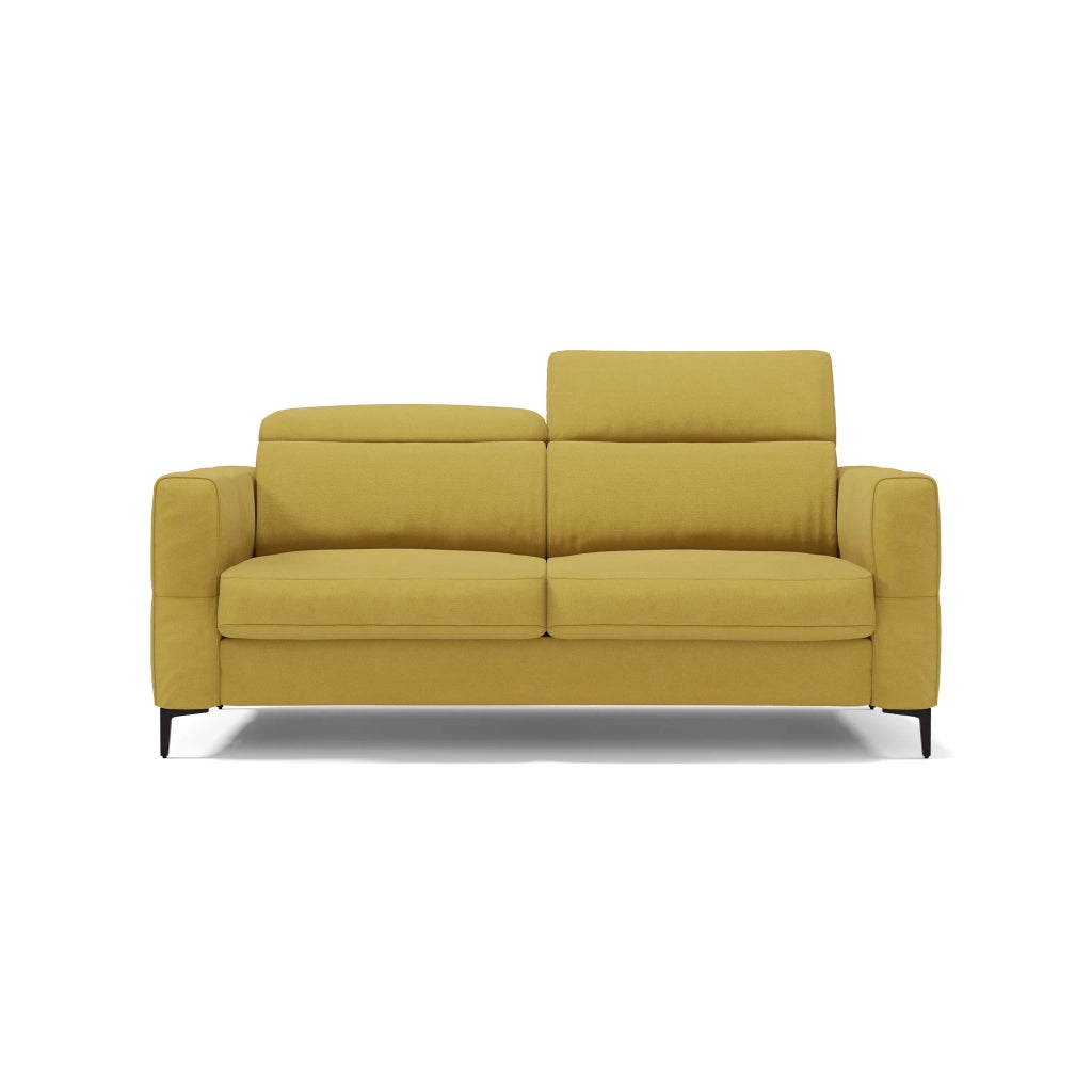 Gardenia Divano letto materasso alto 18 cm con poggiatesta reclinabili e rivestimento impermeabile T02 198 cm (mat. 140x197) giallo