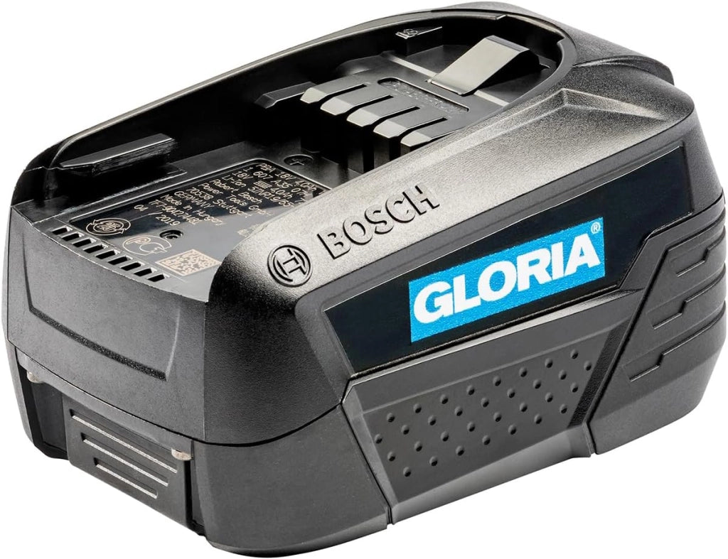 GLORIA Batteria Bosch da 18 V e 4,0 Ah, Linea POWER FOR ALL, Batteria per MultiJet 18V, MultiBrush li-on, WeedBrush li-on, compressore per nebulizzatori