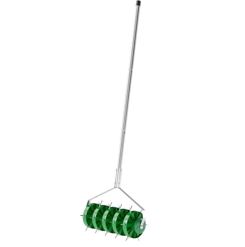 Aeratore manuale per prato verde con 30 punte