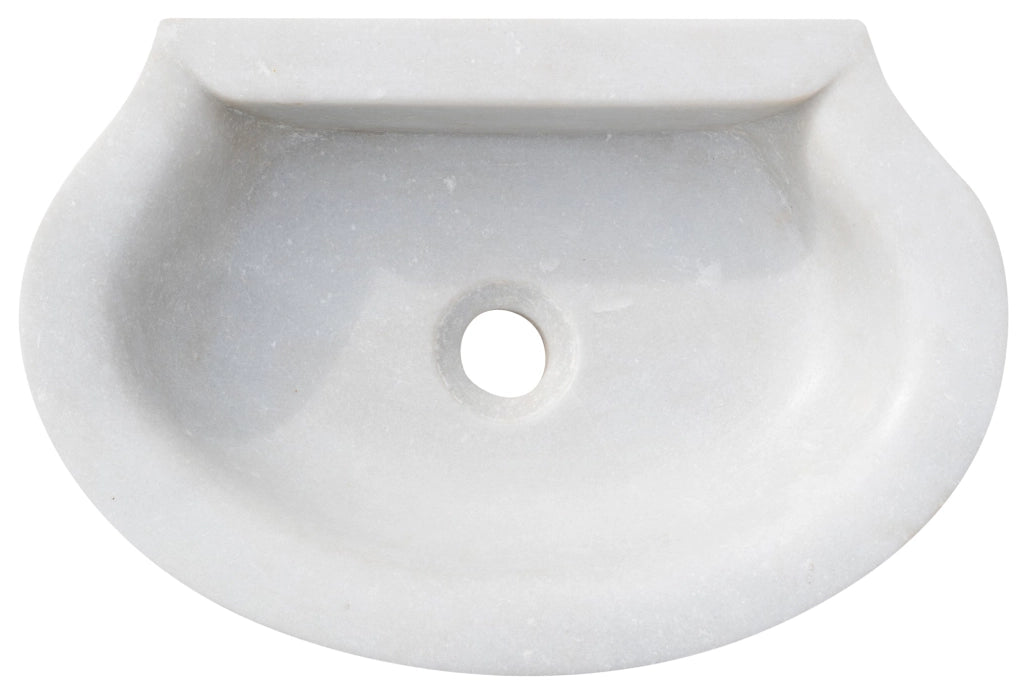 Biscottini Lavandino in marmo bianco L46xPR31xH13 cm Vasca realizzata completamente