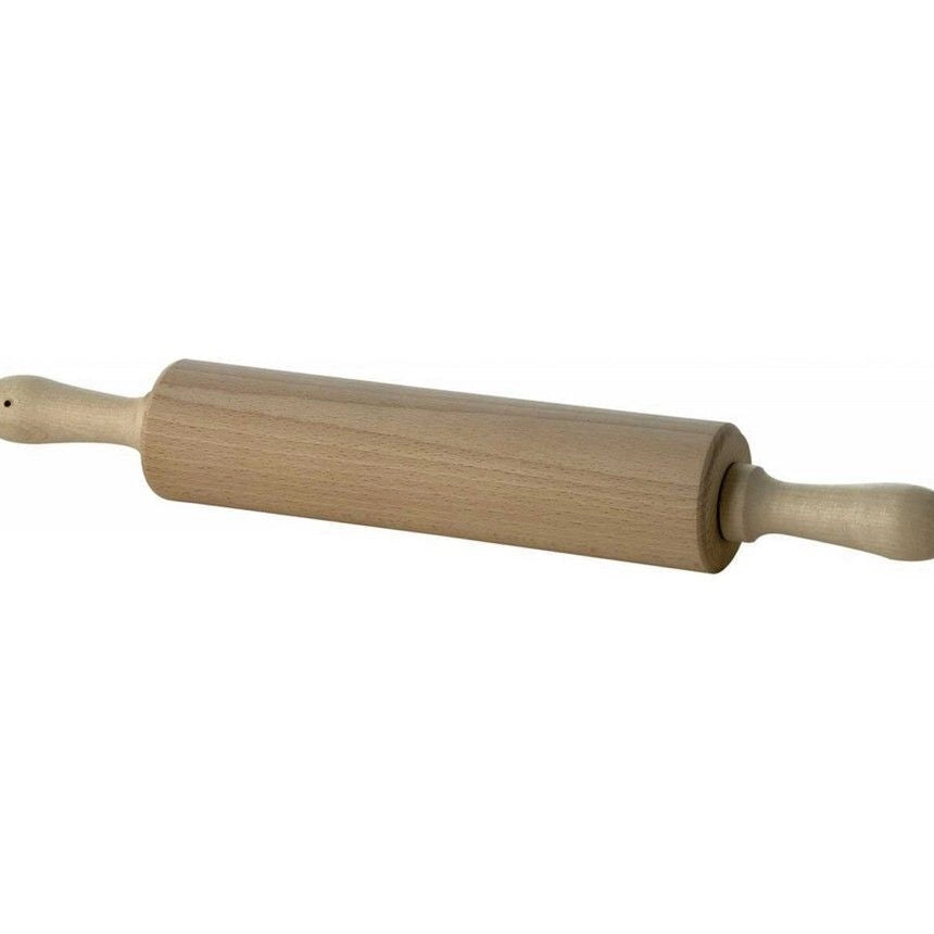 Mattarello girevole in faggio con anello cm 45