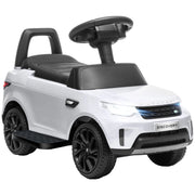 Macchina per Bambini con Licenza Land Rover 6V, Funzionamento Elettrico e a Spinta, Velocit¨¤ 3km/h, Bianco