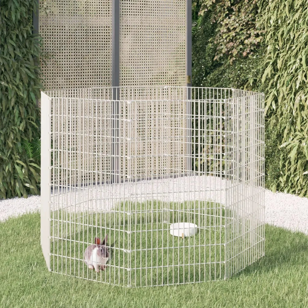 Conigliera con 8 Pannelli 54x100 cm Ferro Zincato cod mxl 53754