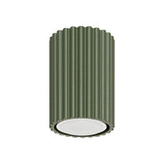 Faretto soffitto tondo rigato verde GU10 10W Gravio