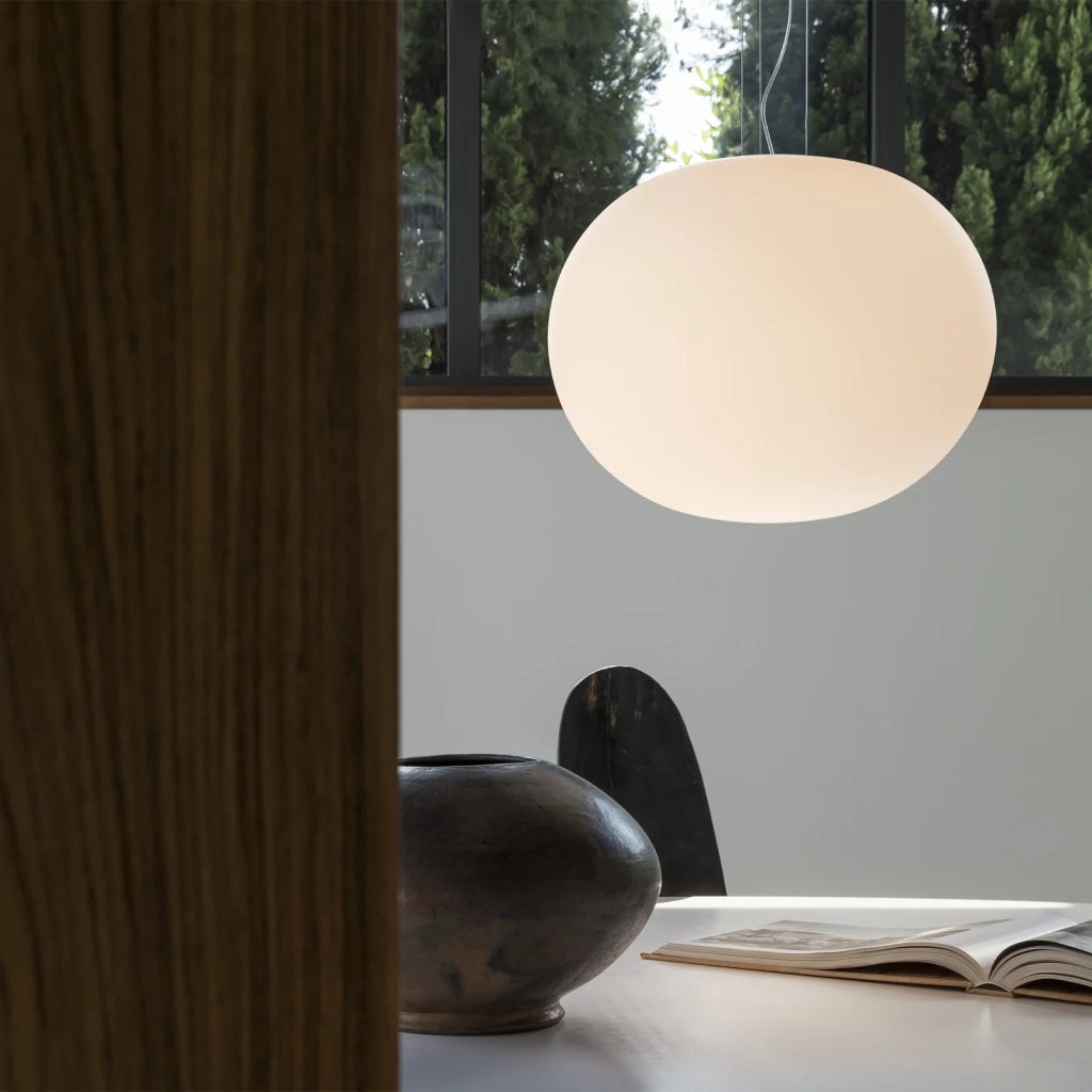 Lampada A Sospensione Cotton E27 Bianco Altezza Regolabile Ideal Lux