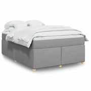 Giroletto a Molle con Materasso Grigio Chiaro 140x200cm Tessuto