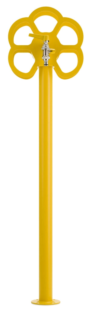 Fontana da Giardino con Rubinetto e Portatubo Integrato Belfer 42/SRF Giallo