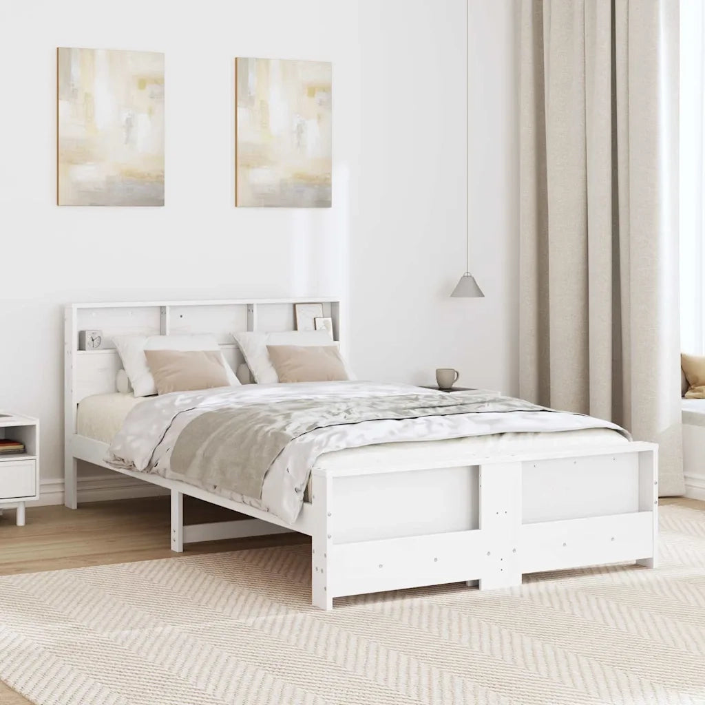 Struttura del letto Bianco 140 x 190 cm Legno multistrato