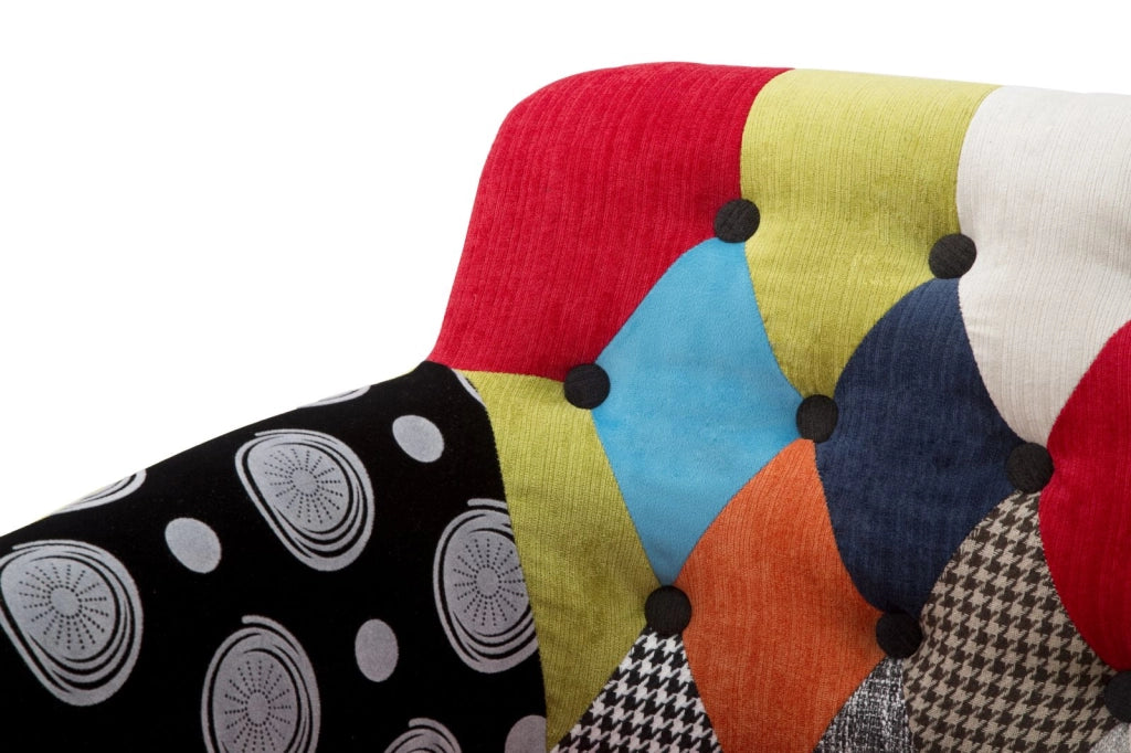 Poltrona Imperial New 71x63x78 cm in Legno Schiuma e Poliestere Multicolor