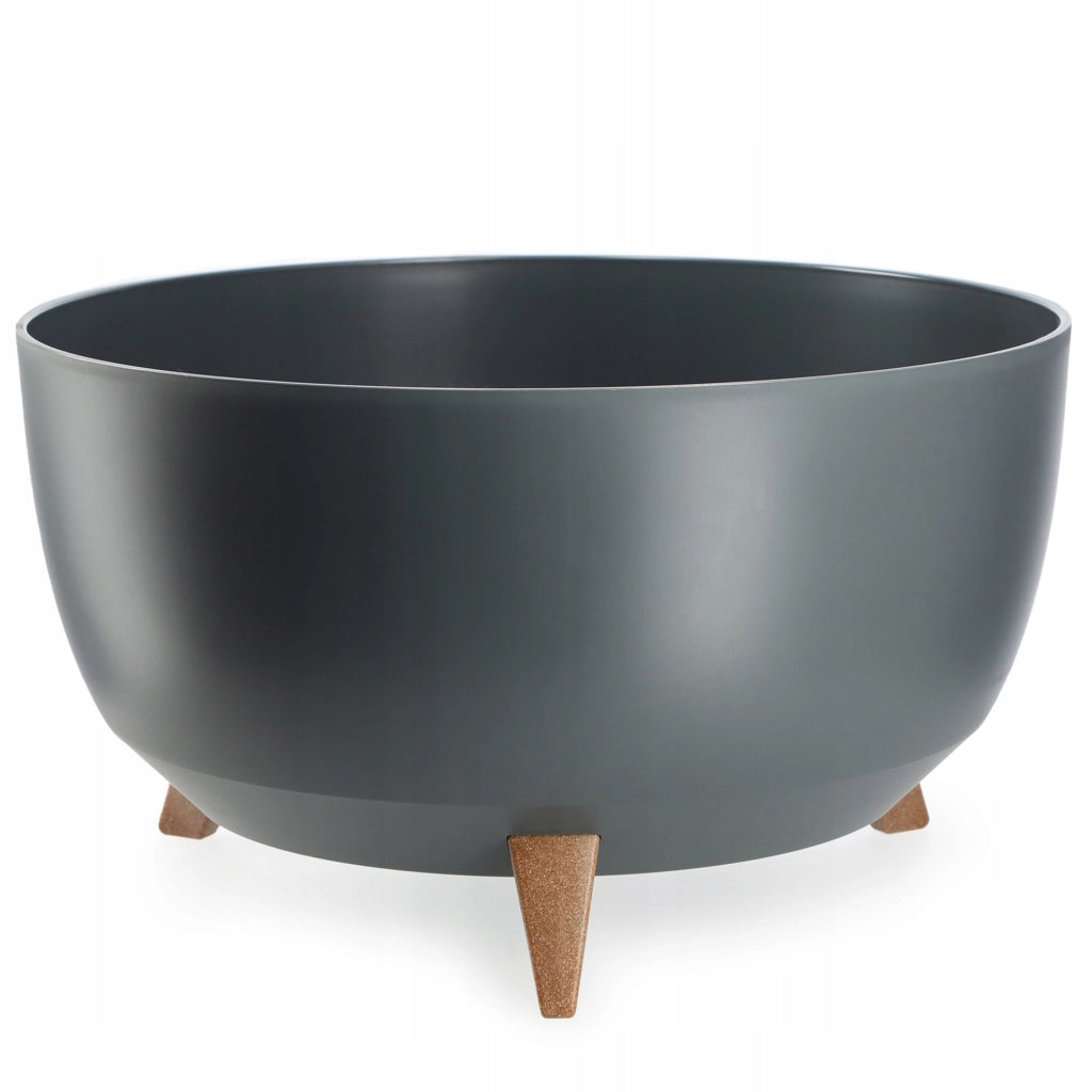 Vaso da fiori KADAX 47 cm con coperchio e piedini interni, colore antracite