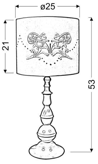 Lampada da tavolo Candellux LANS 41-53855 bianca E27