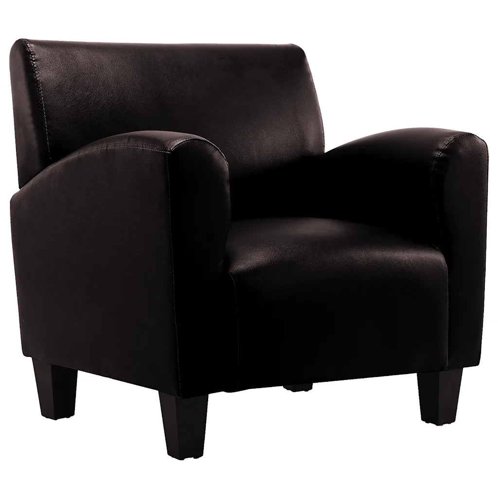 Poltrona-Divano Sedia-Poltroncina Marrone Scuro in Similpelle