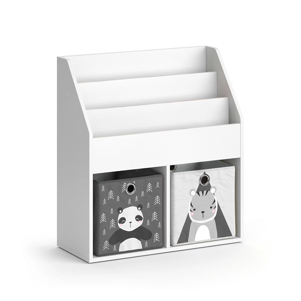Vicco Libreria bambini Bianco 30.7 x 79 cm con 2 scatole pieghevoli opt.5
