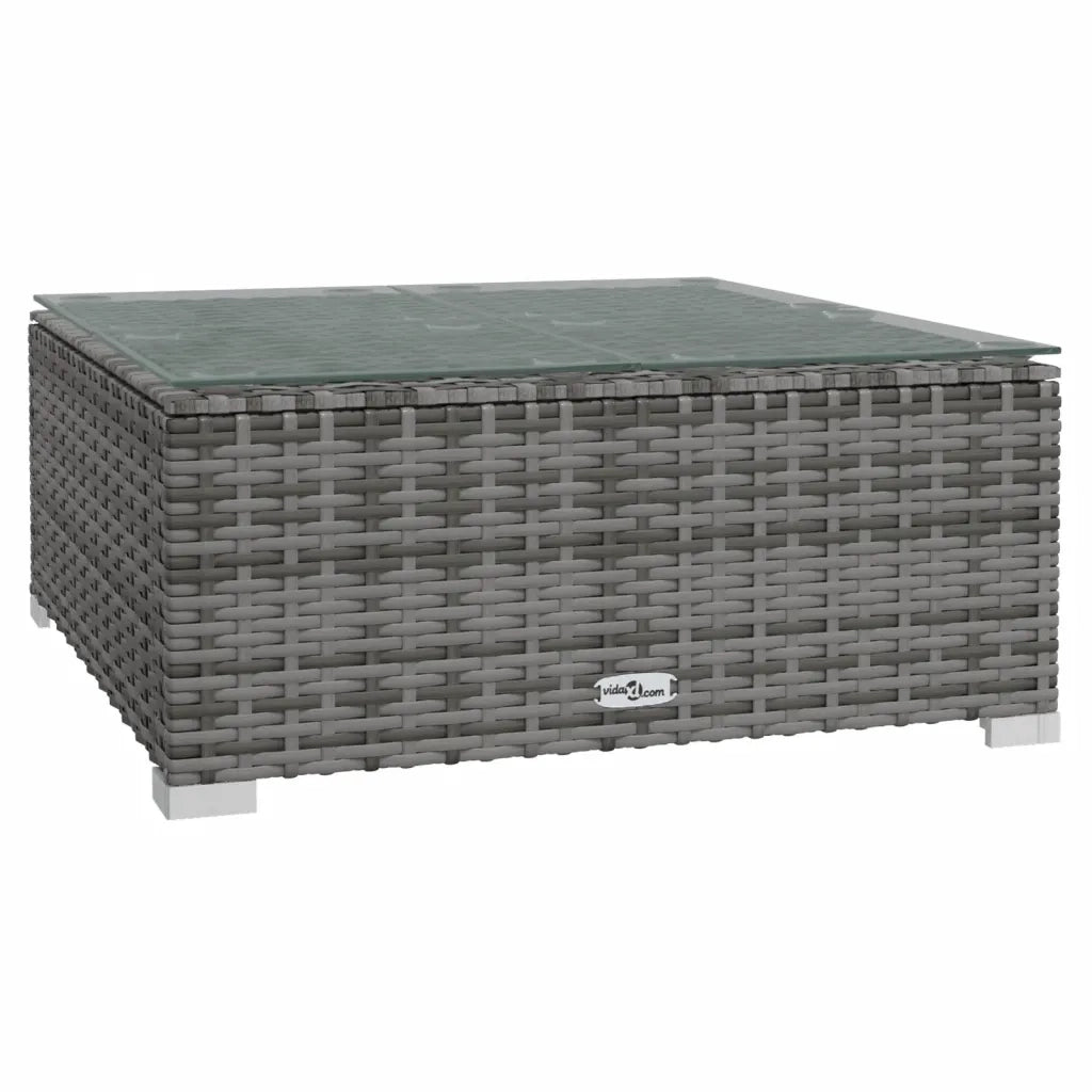 Set Divani da Giardino 3 pz | Set Salotto da Giardino con Cuscini in Polyrattan Grigio