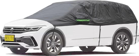 Dekzeil universale per auto, impermeabile, copertura parabrisco, protezione contro gelo, neve e sole, adatto a limousine, nero