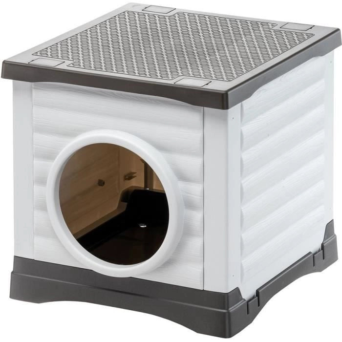 Nicchia - FERPLAST - PETVILLA 50 - 38,5 x 43 x 38,5 cm - Bianco / Grigio