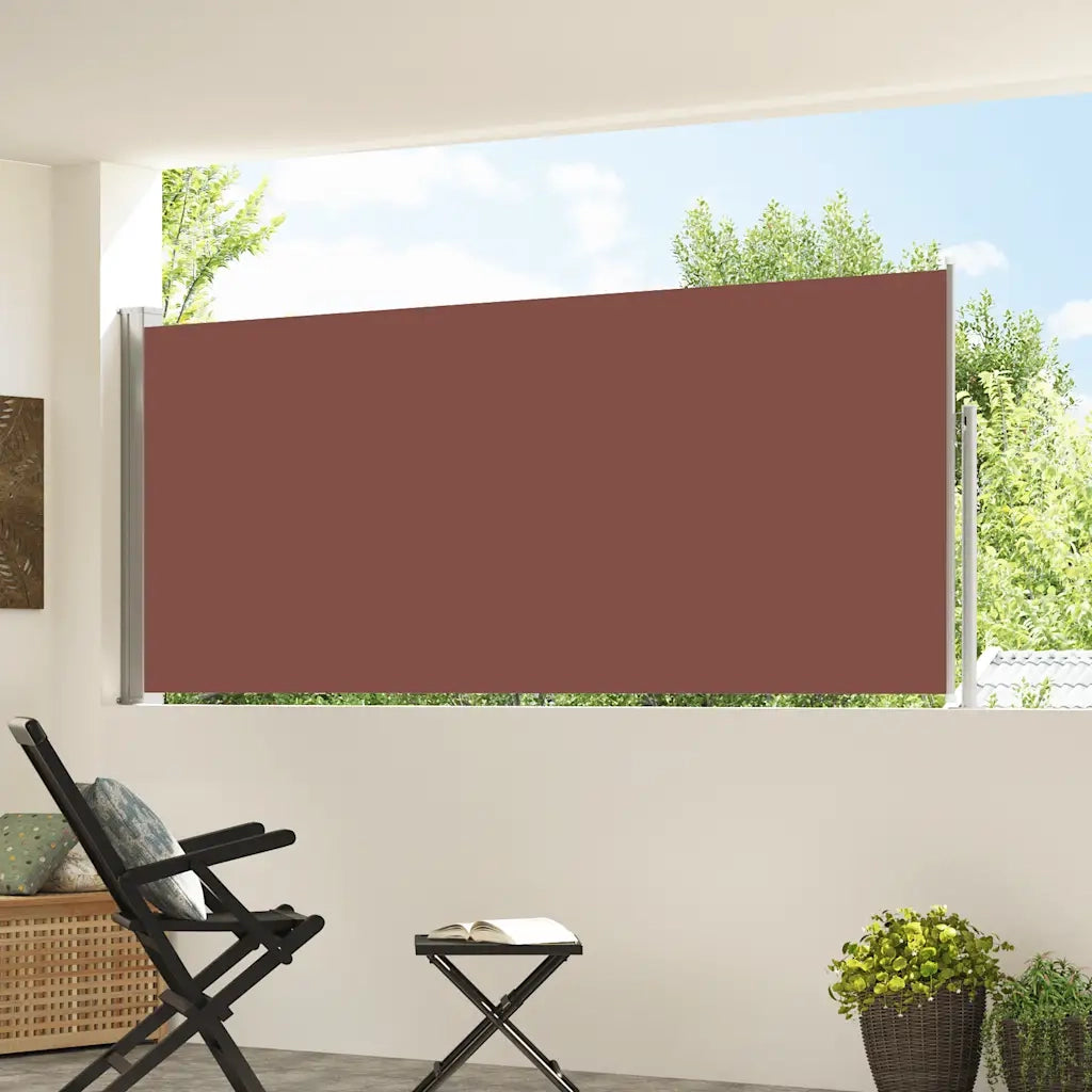 Tenda da Sole Laterale Retrattile 120 x 300 cm Marrone 45364