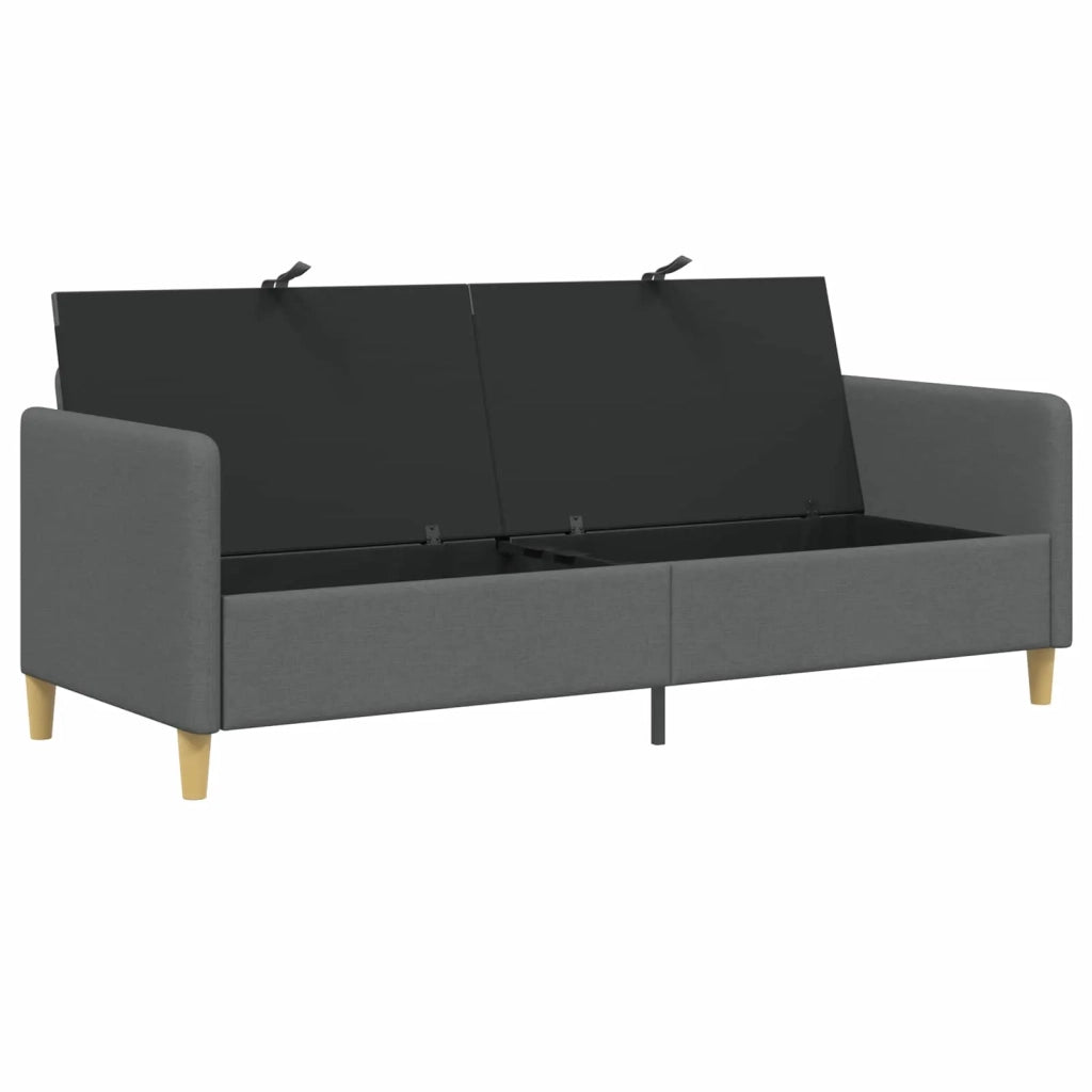 Divano con Storage Grigio Scuro 192 x 78 x 87 cm Poliestere 42036976