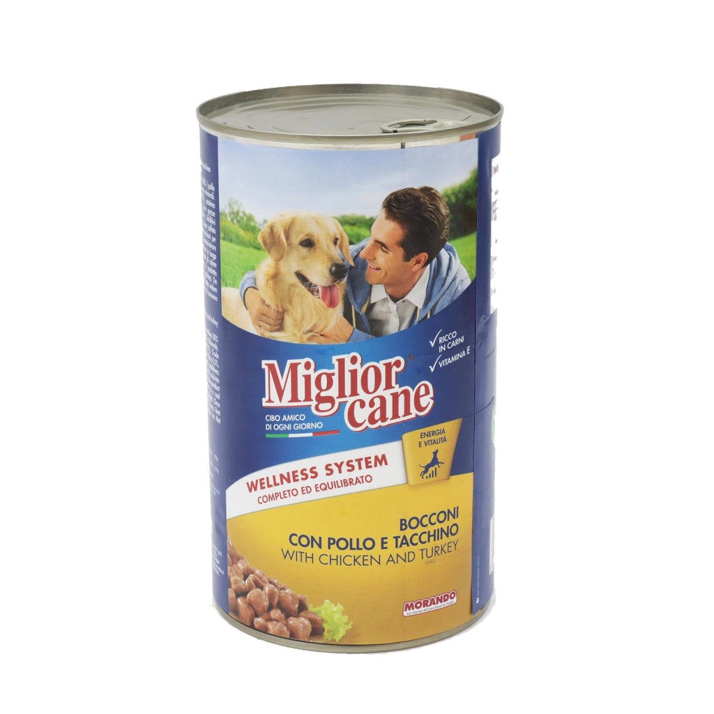 MIGLIOR CANE BOCCONCINI DI POLLO E TACCHINO 12 CONFEZIONI DA 1250 GR CIASCUNA