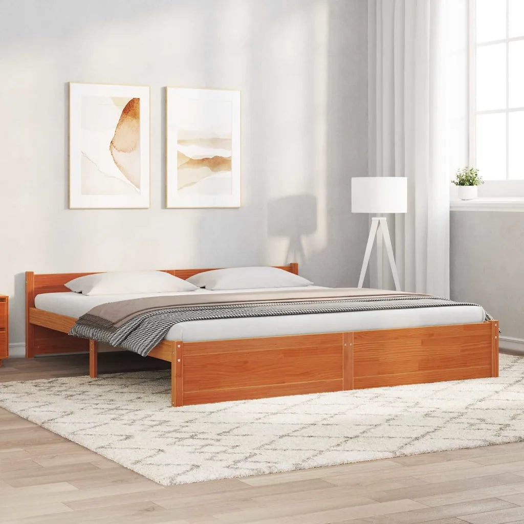 Struttura del letto Marrone cerato 205.5 x 95.5 x 51 cm
