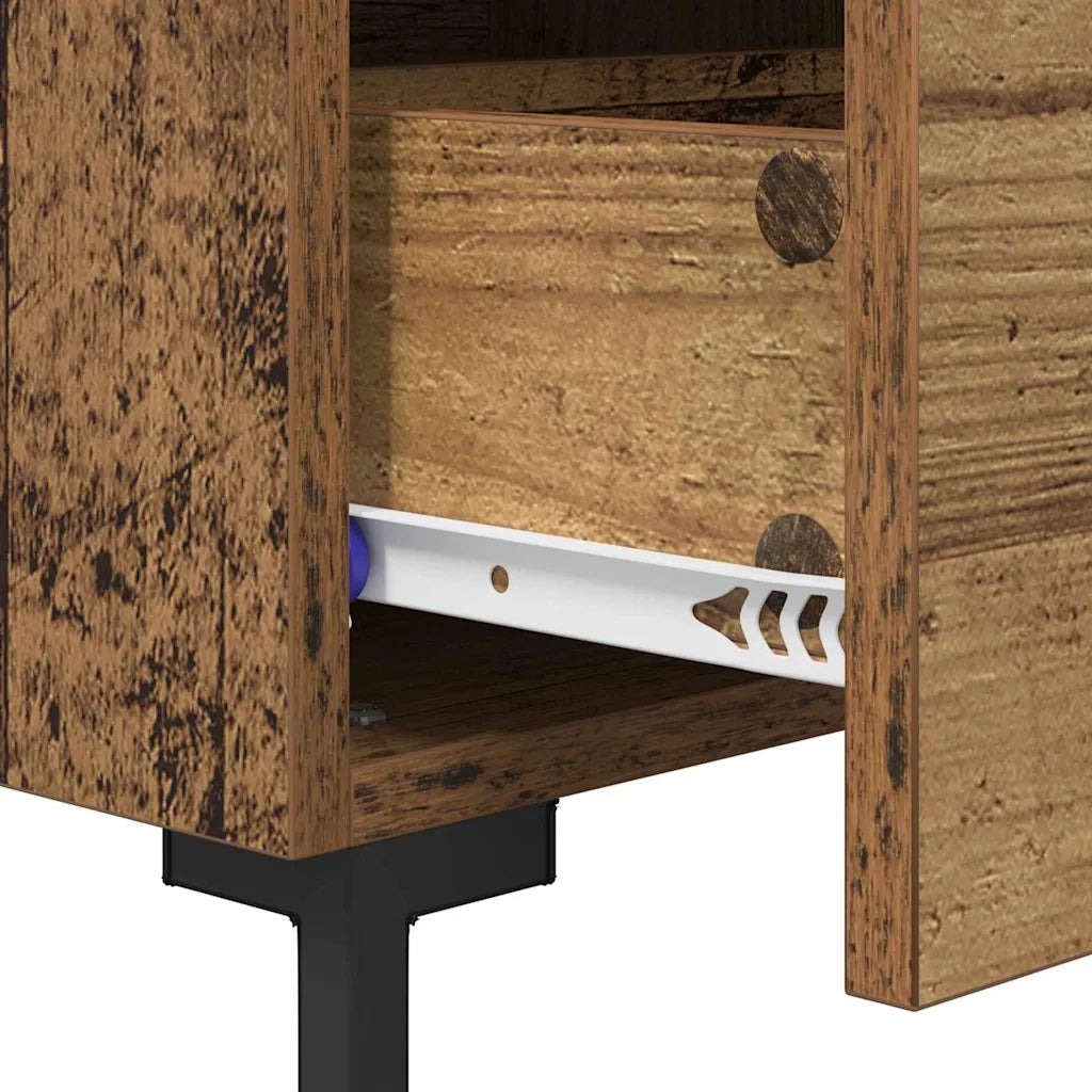 Comodino | Armadio da Notte | Mobiletto da notte con cassetto Legno vecchio 40 x 35 x 47,5 cm