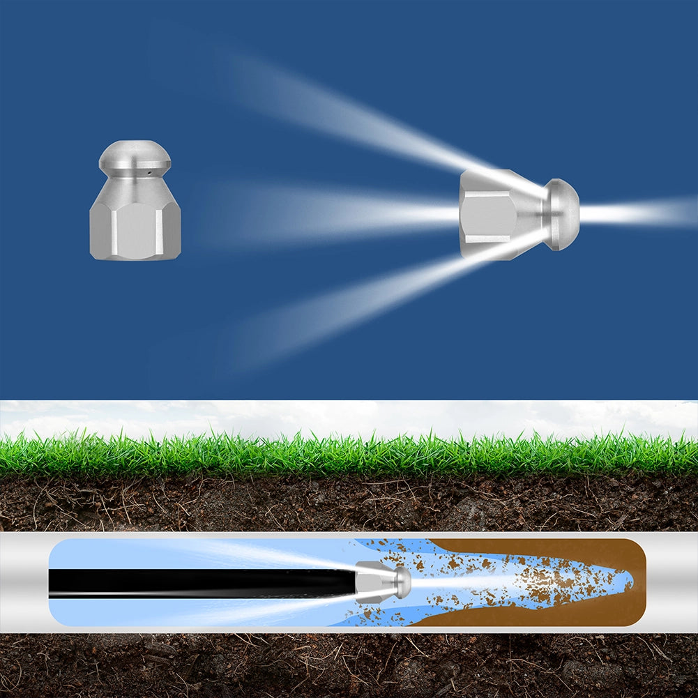 Sonda Sturatubi Spurgatubi per Idropulitrice con borsa Alta Pressione 30 Metri