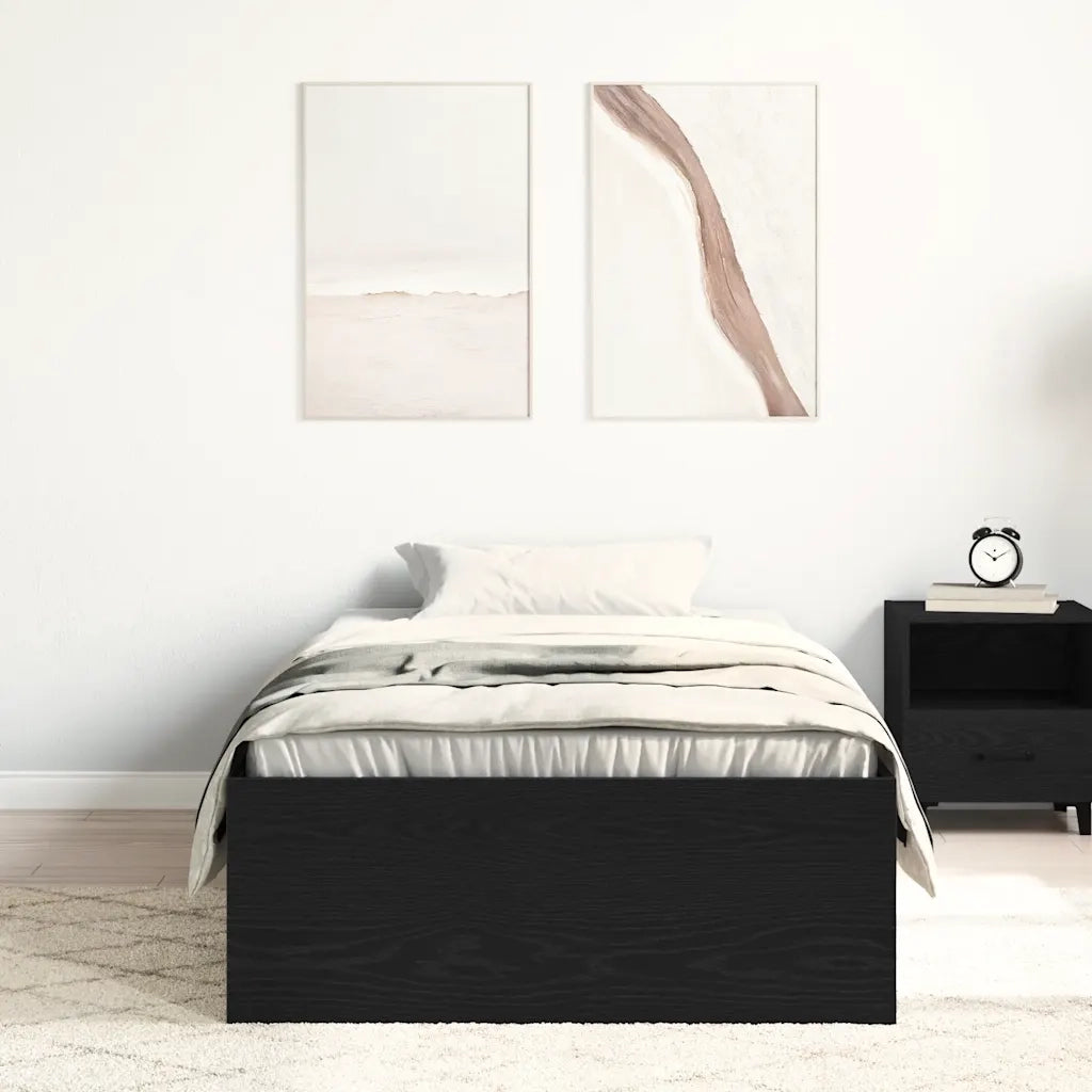 Giroletto senza Materasso Rovere Nero 75x190 cm in Truciolato 3329311