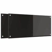 Schienale da cucina 2 pz Nero 90 x 40 cm vetro temperato CFW3863001