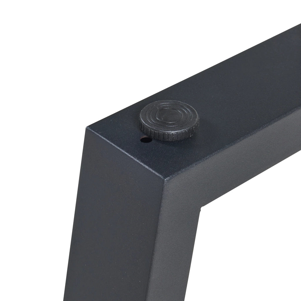 Set di 2 gambe per tavolo da arredamento moderno acciaio 43 x 40 cm nero 03_0009671