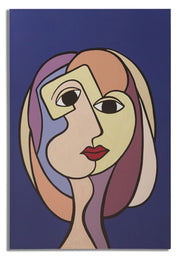 Quadro moderno, stampa dipinta 80x3x120cm Double Feces A