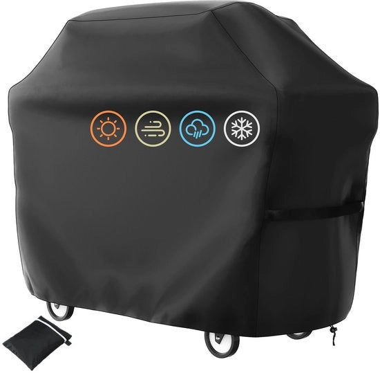 Copri griglia impermeabile, copri griglia, copri gas griglia, copri barbecue con corda e tasca, 145 * 61 * 117cm, impermeabile, lavabile, robusto e pesante (145 * 61 * 117cm)