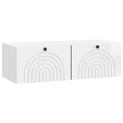 Mobile Porta TV da Muro Bianco Lucido 98 x 41 x 30 cm 898189