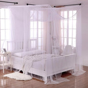 Post Sheer muggennet bed luifel bianca con unico modello - decorazione romantica per la camera da letto