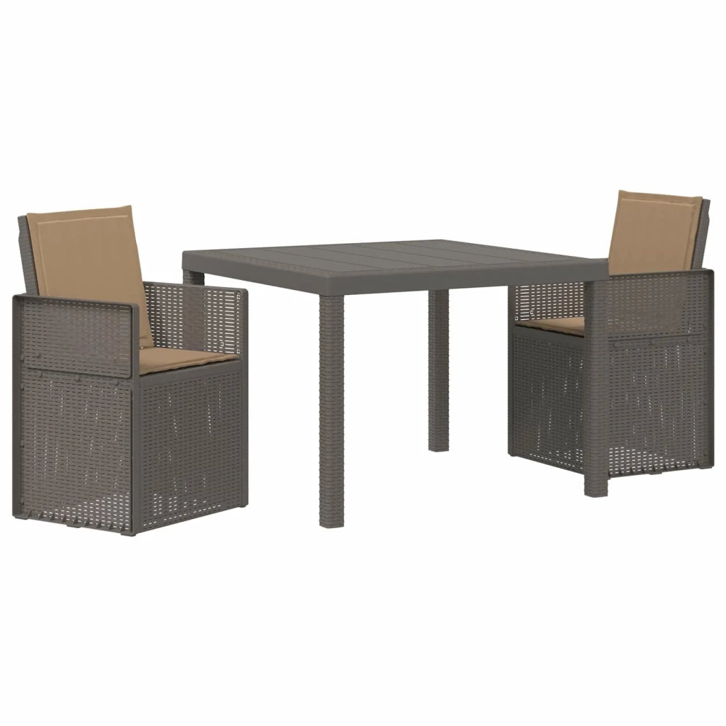 Set da Pranzo per Giardino 3 pcs Grigio chiaro e Tortora PP 3430053