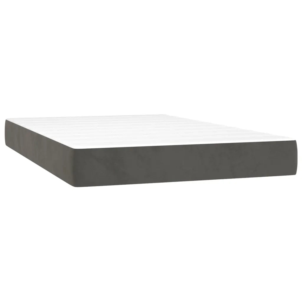 Letto a Molle con Materasso e LED Grigio Scuro 120x200 cm cod mxl 61548