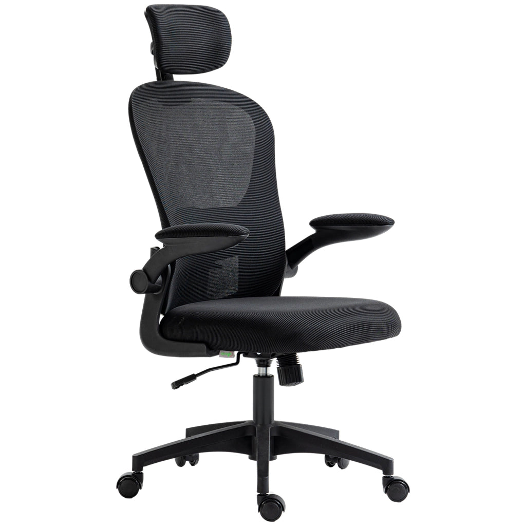 Sedia da ufficio con rete ¨C zephmum ¨C nero 62x64x120 cm