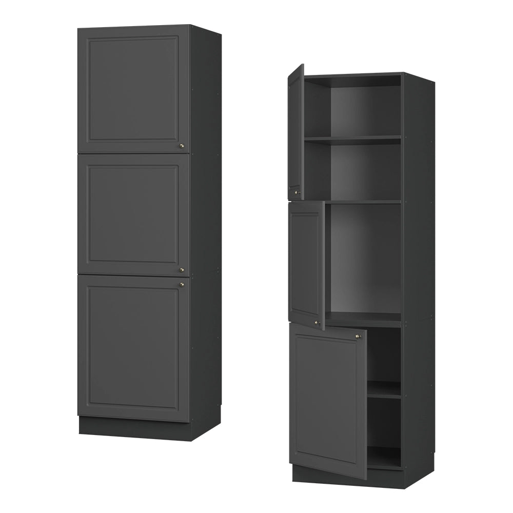 Vicco Mobile per forno da incasso Landhaus antrazit-oro 60 cm
