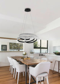 Lampada a Sospensione da Interno a LED in Metallo Nero Opaco