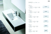 Lavabo per mobile a una vasca 60 cm Lavabi per mobile 62 x 17 x 40 cm