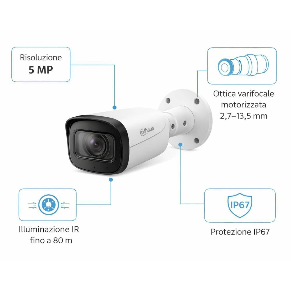 Dahua dh-hac-hfw1500r-z-a telecamera bullet hdcvi 5mp ir varifocale
