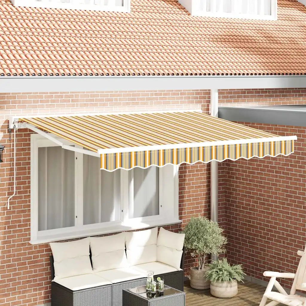 Tenda Retrattile Giallo e Grigio 350 x 200 cm 3329704