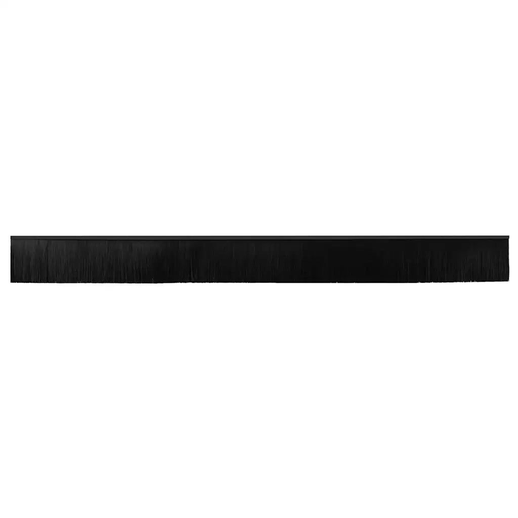 Spazzole per porte a vite 2 pcs Nero 100 cm Lega di alluminio