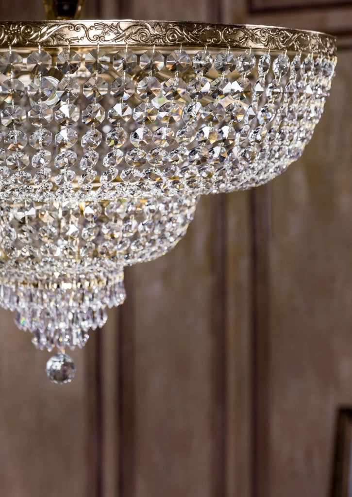 Lampadario Palace ottone cristallo 14 luci Maytoni DIA891