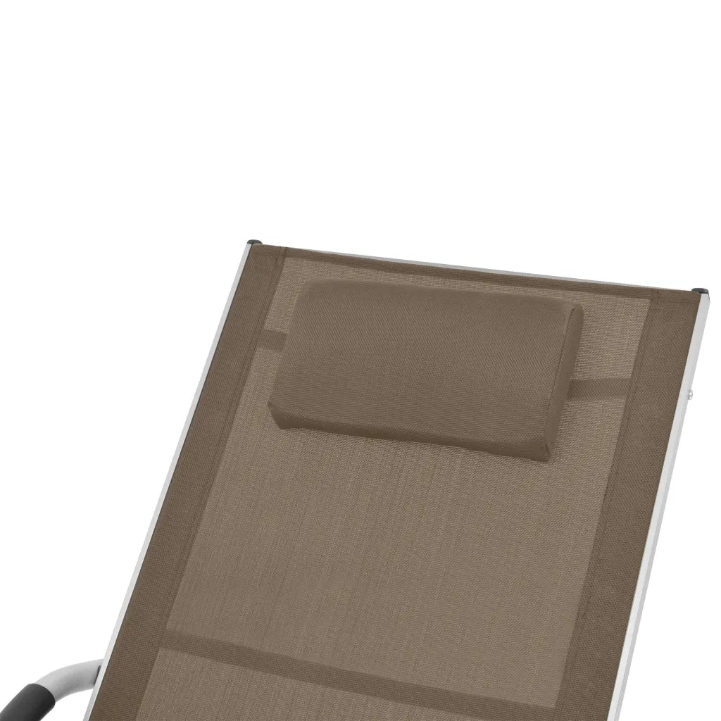 Lettino Prendisole con Cuscino in Alluminio e Textilene Talpa 47779