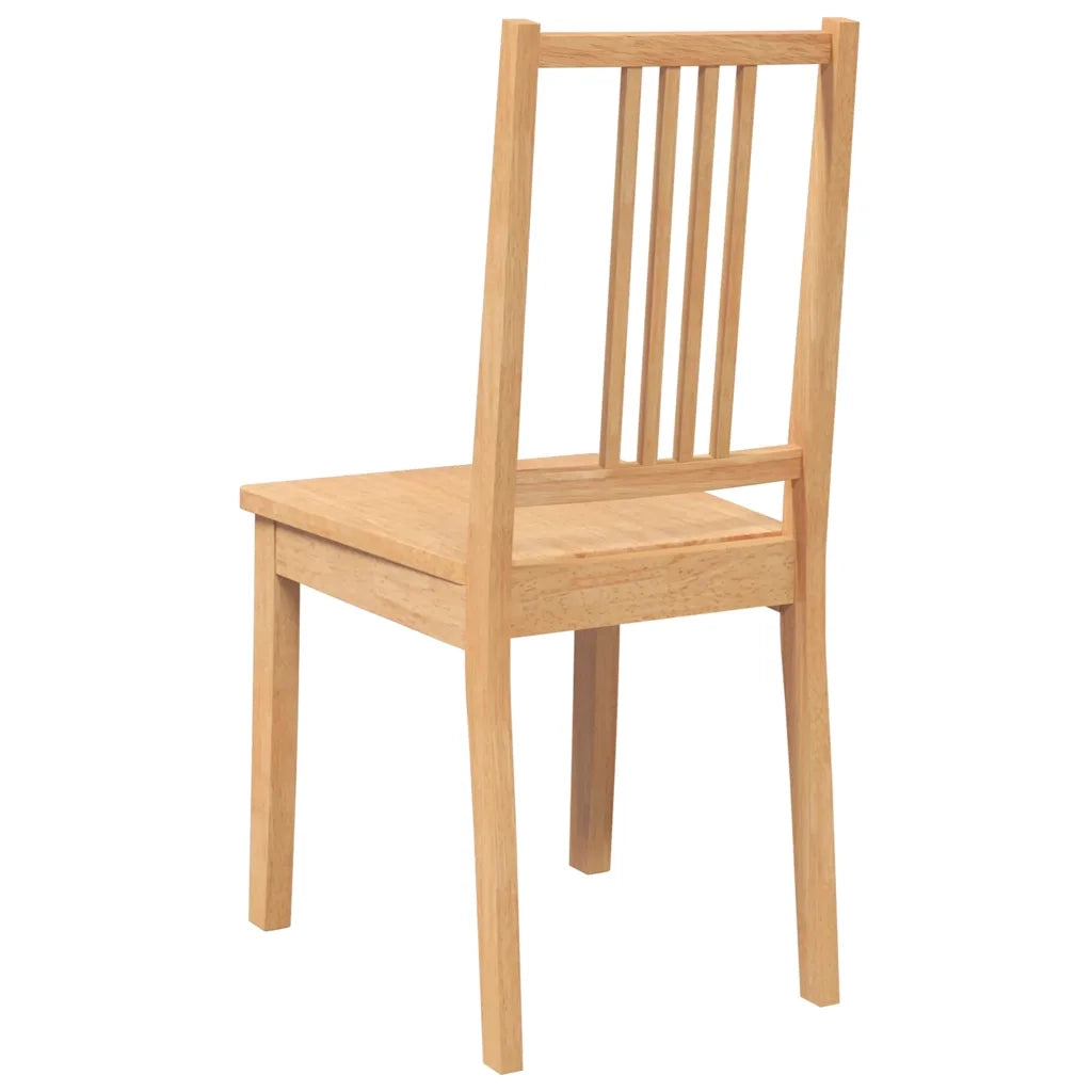 Sedie da Pranzo 2 pz Naturale in Legno Massello di Hevea 4102398